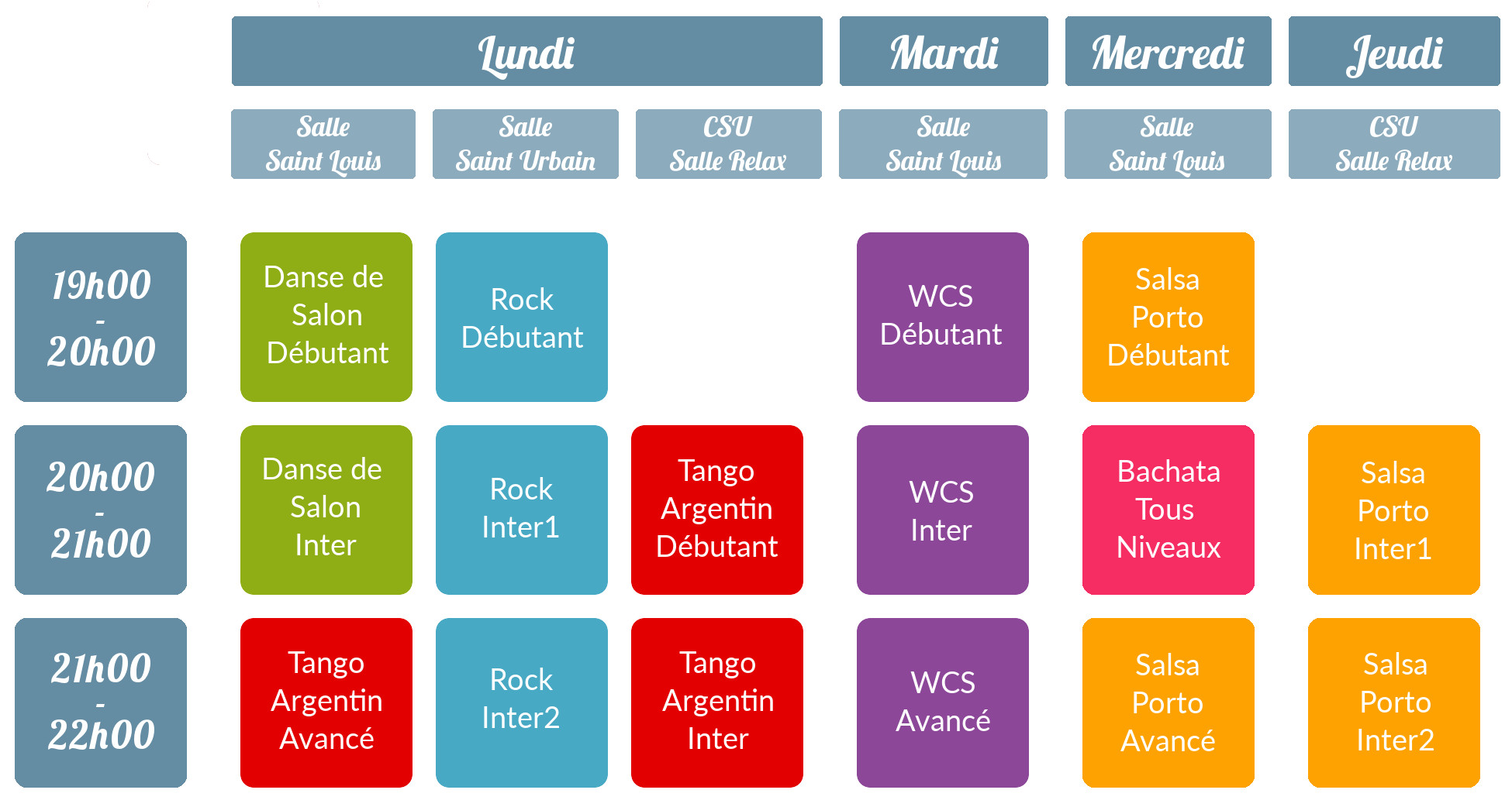 Programme des cours et inscriptions - En Bal, et Vous